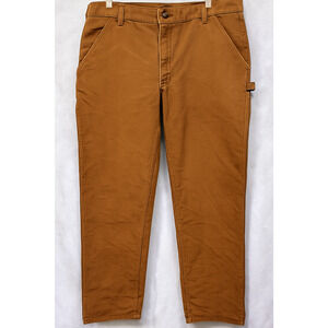 Carhartt B11 BRN Mens 36x30 Duck Canvas Workwear Carpenter Pants Brown